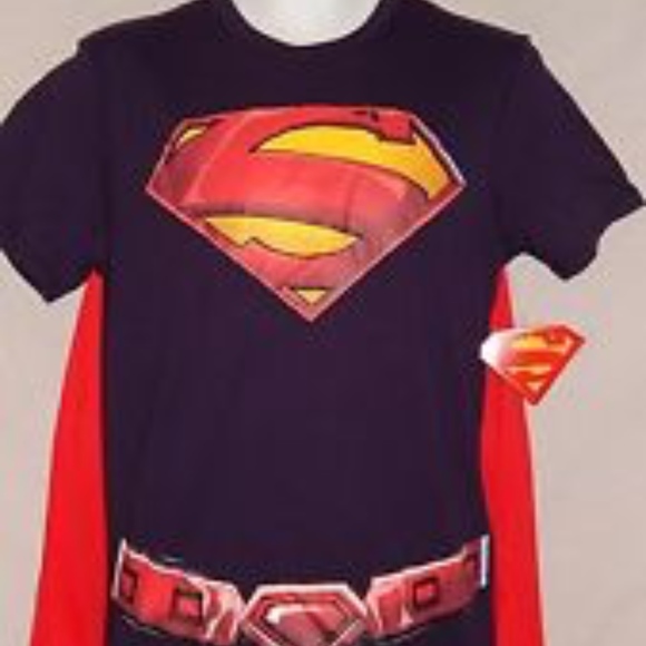 mens superman t shirt with cape